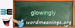 WordMeaning blackboard for glowingly